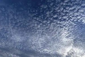 Cirrocumulus Cloud Formation Stampe: Small fleecy clouds (Cirrocumulus)