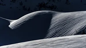 Snow Capped Mountains Europe Stampe: Snow surface with structures, Scharzwassertal
