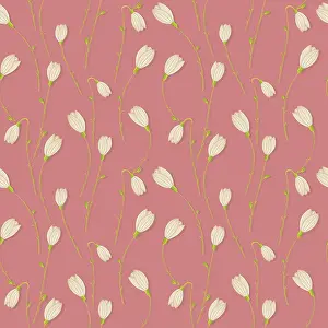 Symbolic Spring Image Stampe: Snowdrop vector seamless pattern for your design