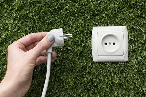 Deserted Power Supply Stampe: Socket with charger
