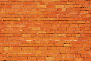 Red Brick Wall Stampe: Solid wall made of brick