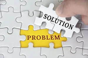 Symbolic Picture Image Stampe: Solution to a problem text on jigsaw puzzle