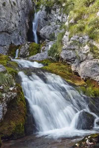 Mountain Torrent Waterfall Stampe: Source of the Soca River