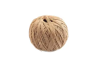 Embroidery Equipment Stampe: Spool of thread isolated on white background