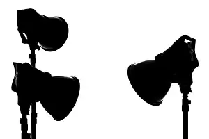Black Background Photography Stampe: Spotlight