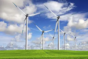 Dutch Countryside Landscape Stampe: Spring windmill landscape