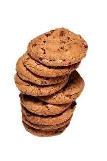 USA Food Photography Stampe: A stack of biscuits with chocolate filling