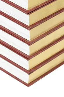 Isolated Against White Background Stampe: Stack of books isolated on a white background