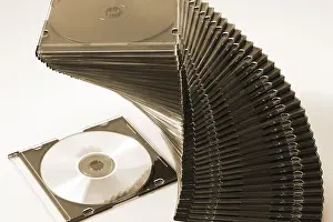 Indoor Photo Shoot Stampe: Stack of CDs