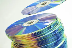 Empty Studio Shot Stampe: Stack of CDs or CDRs