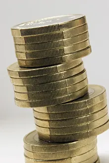 Euro Currency Stack Stampe: Stack of coins