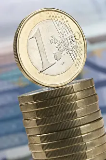 Euro Coin Stack Stampe: Stack of coins