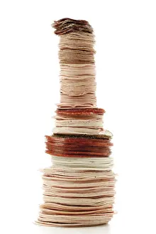 Sausage Products Stampe: Stack of cold cuts, sausage