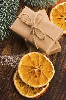Advent Season Gifts Stampe: Stack of two holiday gifts