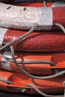 Hanseatic City Stampe: Stack of lifebuoys