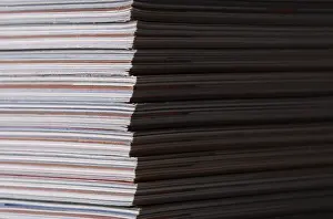 Magazine Stack Stampe: Stack of magazines