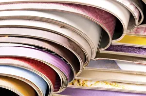 Environmental Protection Awareness Stampe: Stack of open magazines