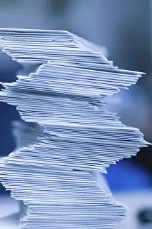 Office Work Details Stampe: Stacked papers