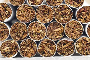 Deserted Factory Stampe: Stacks of cigarettes being readied for packaging