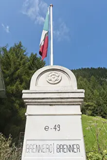 South Tyrol Province Italy Stampe: State border at the Brenner Pass