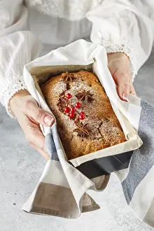 Fruit Bread With Nuts Stampe: Stollen is a fruit bread of nuts