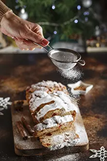Traditional German Baking Stampe: Stollen is fruit bread of nuts
