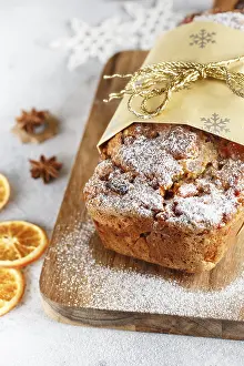 German Christmas Traditions Stampe: Stollen is fruit bread of nuts