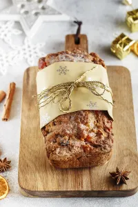 Fruit Bread With Nuts Stampe: Stollen is fruit bread of nuts