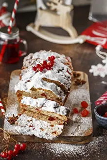 Fruit Bread With Nuts Stampe: Stollen is fruit bread of nuts