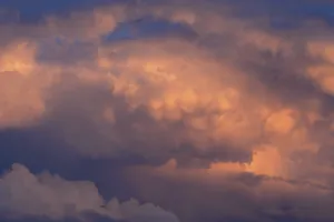 Bavaria Evening Clouds Stampe: Storm clouds in the evening light