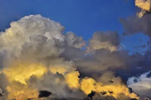 Cloudy Evening Sky Stampe: Storm clouds, towering vertical clouds