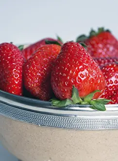 Red Colored Fruit Stampe: Strawberries
