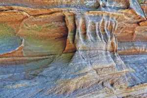 Hilly Landscape Germany Stampe: Structures in sandstone