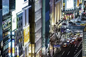 Japanese Cityscape Stampe: Sukiyabashi intersection of image