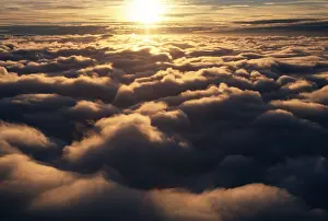 Blue Skies Photography Stampe: Sun above the clouds