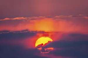 Evening Sun Photography Stampe: Sun, sunset, clouds