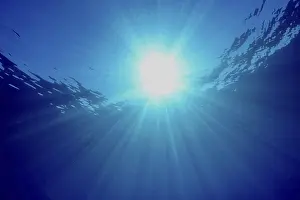 Europe Underwater World Stampe: Sunlight shines through the water surface and creates patterns
