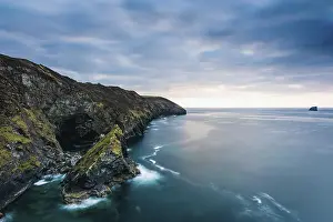 Sunset In Cornwall Stampe: Sunset over Cliffs in St Agnes