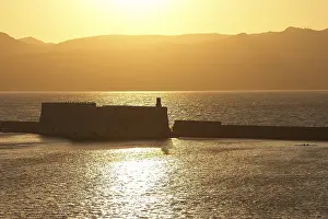 Venetian Sea Fortress Stampe: Sunset, evening light, backlight