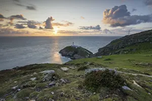South Stack Lighthouse Stampe: Sunset at South Stack Lighthouse