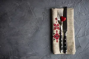 Empty Table Setting Ideas Stampe: Table setting for dinner in St