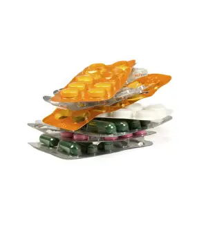 Healthcare Medicine Stampe: Tablets isolated