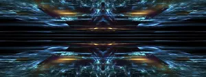 Science Fiction Illustration Stampe: Tech background - abstract computer generated 3d illustration