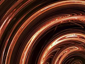 Dark Fractal Background Stampe: Tech background - abstract computer-generated image