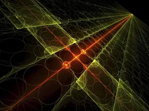 Abstract Tech Background Stampe: Tech background: glowing surface located on the diagonal