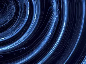 Full Frame Abstract Art Stampe: Tech blue background - abstract computer-generated image