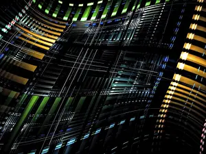 Electronic Computer Hardware Stampe: Technology background - abstract computer-generated image