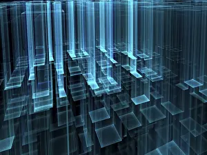 Abstract Technology Background Stampe: Technology background - abstract computer-generated image