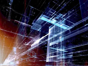 Virtual Reality Concept Stampe: Technology background - abstract computer-generated image