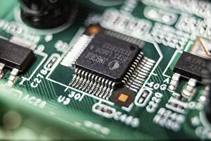 Technology Background Stampe: Technology background with chip